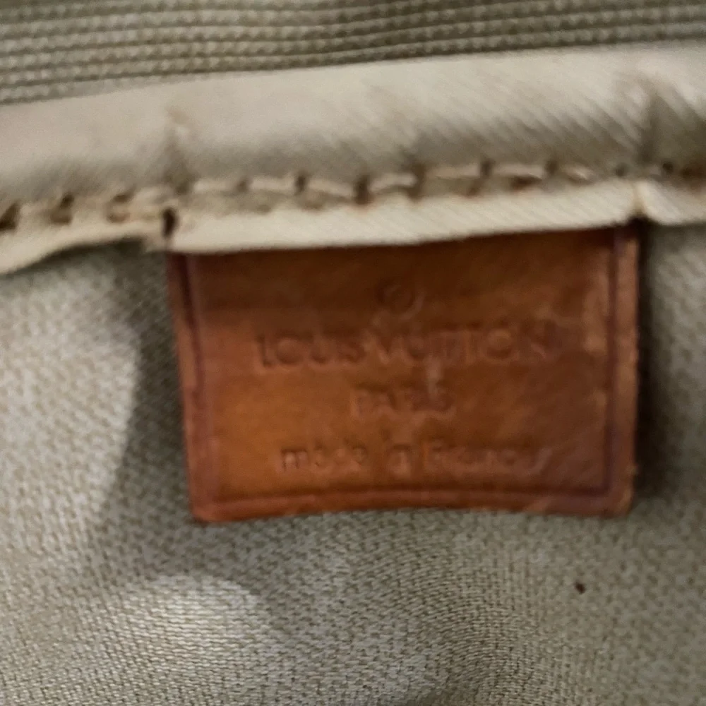 Authentic Vintage Louis Vuitton Monogram Deauville Bag, Poignant & Name Tag